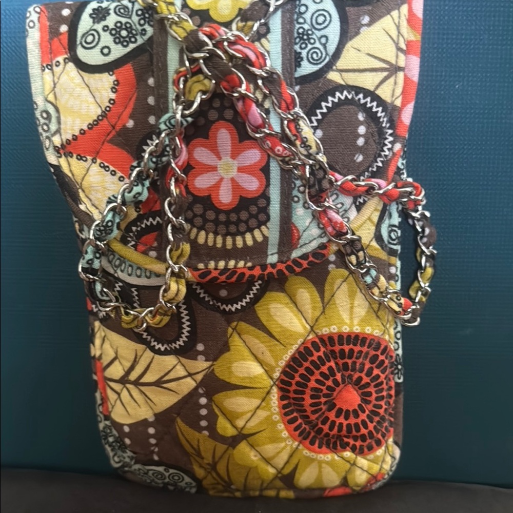 Vera Bradley Red and Yellow Clutch with Boho-Chic Design
